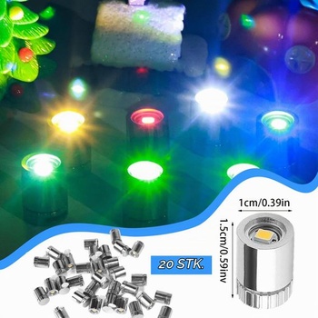Mini LED světla, 20 kusů mikro LED světel, osvětlení domečku pro panenky (barevné světlo)