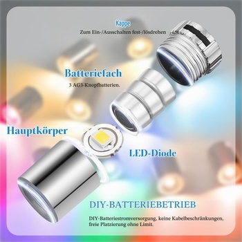 Mini LED světla, 20 kusů mikro LED světel, osvětlení domečku pro panenky (barevné světlo)