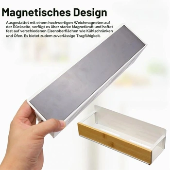 TIANLIN 2dielny magnetický stojan na korenie, magnetické police z uhlíkovej ocele, magnetický stojan