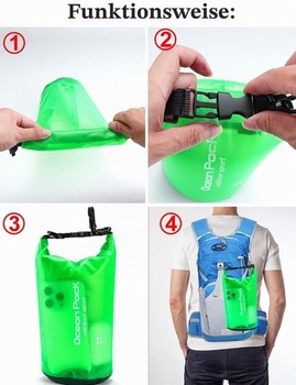Vodeodolný vak Dry Bag, 20L 10L 5L 2L, vodotesný batoh s ramenným popruhom, plávanie, kúpanie, pláž,
