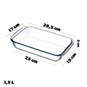 Sklenená zapekacia misa Kadax 29,5x17 cm