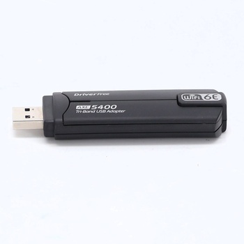 Výkonný WiFi 6 E AX5400 Mbps WiFi Dongle, trojpásmový 6GHz/5GHz/2,4GHz WiFi adaptér pre PC, USB WiFi