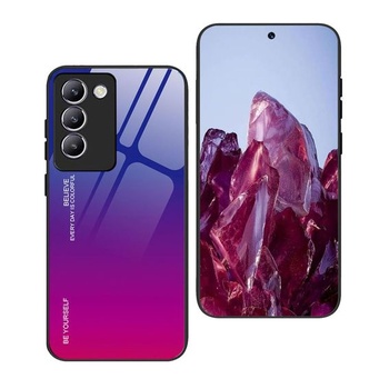Púzdro YUECXIN pre telefón Vivo V40 SE 5G, ultratenké tvrdené sklo s prechodovými farbami + mäkké