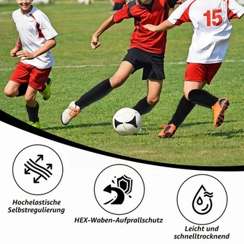 1 pár detských futbalových chráničov holení, priedušné a nárazuvzdorné chrániče holení pre chlapcov a