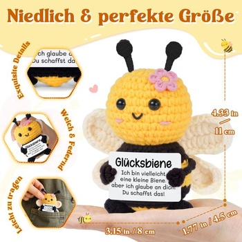 Gleevara Pocket Hug Pozitivní včelka, talisman pro štěstí EXAM Včelky – Zvládnete to!