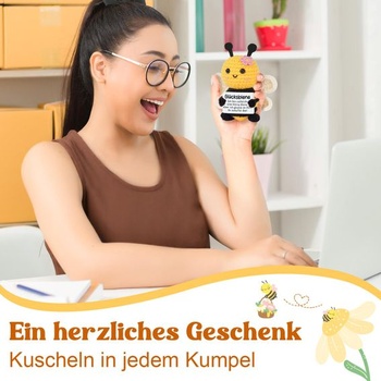 Gleevara Pocket Hug Pozitivní včelka, talisman pro štěstí EXAM Včelky – Zvládnete to!