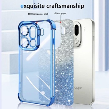 Pouzdro pro Honor 600 Lite, pouzdro na telefon s třpytivými samolepkami, průhledné ochranné