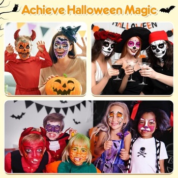 Dětská sada barev na obličej, 42 barev, divadelní sada barev na obličej na Halloween, večírky