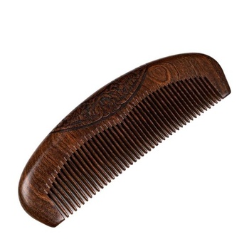 Masážny hrebeň zo santalového dreva, šírka 17 cm, odolný hrebeň z prírodných vlasov, pohodlný pre