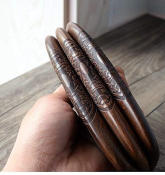 Masážny hrebeň zo santalového dreva, šírka 17 cm, odolný hrebeň z prírodných vlasov, pohodlný pre