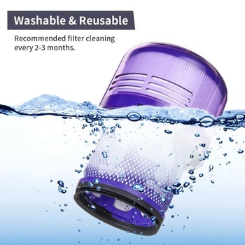 Náhradní filtr pro vysavač Dyson V12 Detect Slim, omyvatelný HEPA filtr, nahrazuje # 971517-01