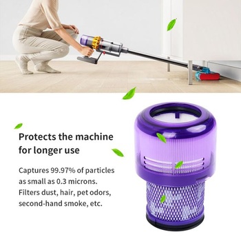 Náhradní filtr pro vysavač Dyson V12 Detect Slim, omyvatelný HEPA filtr, nahrazuje # 971517-01