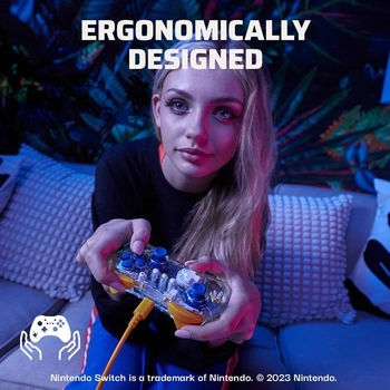 PDP REALMz Drátový LED Podsvícený Pro Controller: Ocásky pro Nintendo Switch a Nintendo Switch -