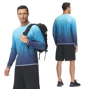 Pánske tričko Huayuzh Rashguard UV s dlhým rukávom, plavecké, rýchloschnúce, priedušné, na