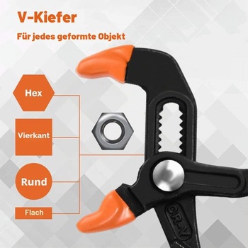 LEONTOOL Kliešte na drážkové spoje 19,1 cm, rýchle nastavenie, kliešte na vodné čerpadlá s tlačidlom,
