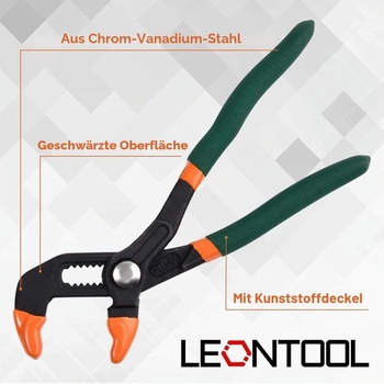 LEONTOOL Kliešte na drážkové spoje 19,1 cm, rýchle nastavenie, kliešte na vodné čerpadlá s tlačidlom,
