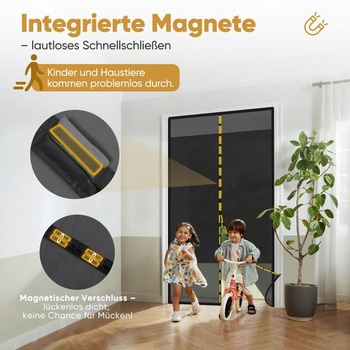 Magnetická síť proti hmyzu Sekey na balkonové dveře | Ochrana proti hmyzu a centrální zóna soukromí