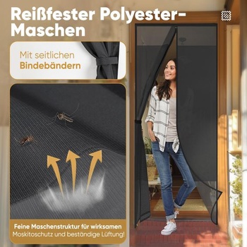 Magnetická síť proti hmyzu Sekey na balkonové dveře | Ochrana proti hmyzu a centrální zóna soukromí