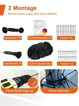 Sieť pre mačky na balkóny, vystužená drôteným pletivom, balkónové drôtené pletivo pre mačky, sieť pre