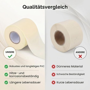 Tesniaca páska pre klimatizáciu, zosilnené PVC, odolná, 11 metrov, samolepiaca, pre inštaláciu potrubia,