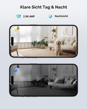 ZOSI 2,5K 4MP WiFi vnútorná bezpečnostná kamera s monitorom, 360 ° otáčanie / naklápanie vnútorná kamera