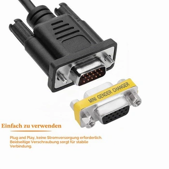 2 kusy přepínačů VGA 15pinový konektor (samice-samice), HD15 mini přepínač, pro monitory