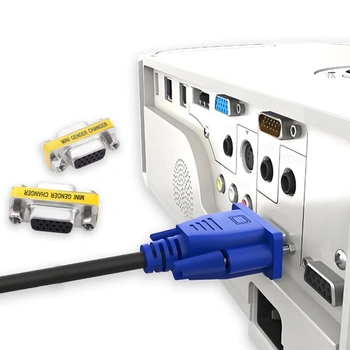 2 kusy přepínačů VGA 15pinový konektor (samice-samice), HD15 mini přepínač, pro monitory