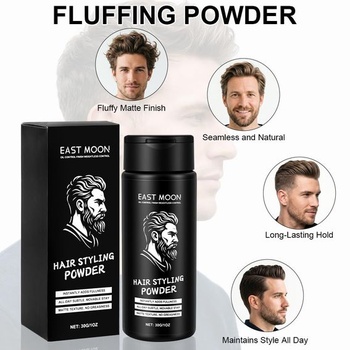 Beugo Volume Powder Hair 30g, vlasový púder pre mužov + stylingový hrebeň, stylingový púder pre jemné