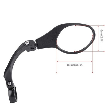 360° nastavitelné zpětné zrcátko na kolo, nerezová ocel, 22,2 mm, pro silniční kola