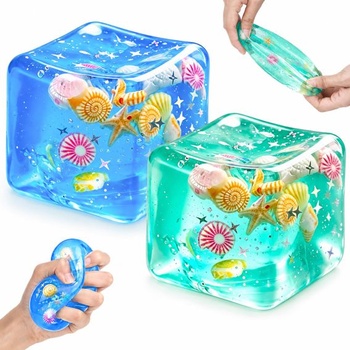 Squishy Cube, 2 kusy protistresovej loptičky Squishy Cube pre dospelých