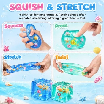Squishy Cube, 2 kusy protistresovej loptičky Squishy Cube pre dospelých