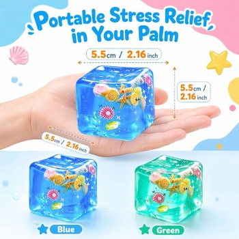 Squishy Cube, 2 kusy protistresovej loptičky Squishy Cube pre dospelých