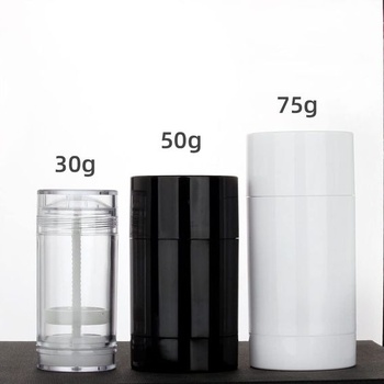 COSIDEA 6 priehľadných, okrúhlych prázdnych 75g dezodorantových nádobiek, spodná plniaca náplň, veľké