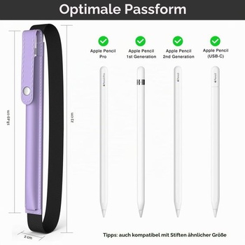 Kožené puzdro na peračník Moko pre Apple Pencil, fialové