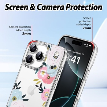 Priehľadný kryt na telefón kompatibilný s iPhone 17 Pro Max 6,9 palca 2025, ultratenký silikónový