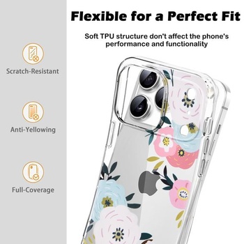 Priehľadný kryt na telefón kompatibilný s iPhone 17 Pro Max 6,9 palca 2025, ultratenký silikónový