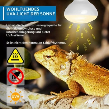 SCNNC 1x Tepelná lampa s motívom plazov, bodové vyhrievanie 75W E27 R80 AC 220V 75,0 Wattov