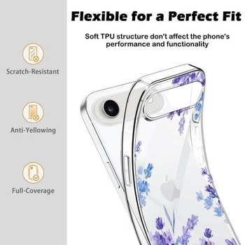 Elegantní květinový kryt na telefon kompatibilní s iPhone 17 Air 6,5 palce 5G 2025, ultratenký