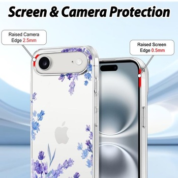 Elegantní květinový kryt na telefon kompatibilní s iPhone 17 Air 6,5 palce 5G 2025, ultratenký