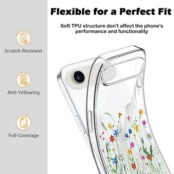 Průhledný kryt na telefon kompatibilní s iPhone 17 Air 6,5 palce 2025, ultratenký silikonový TPU