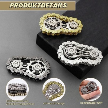 3dílný kovový řetězový převodový řetěz Fidget Spinner