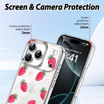 Priehľadný kryt na telefón kompatibilný s iPhone 17 Pro 6,3 palca 5G 2025, ultratenký silikónový