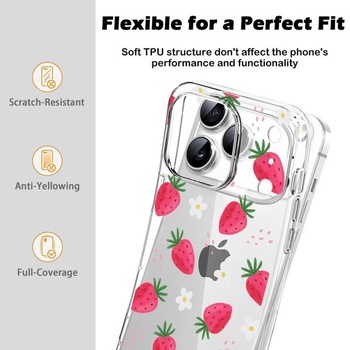 Průhledný kryt na telefon kompatibilní s iPhone 17 Pro 6,3 palce 5G 2025, ultratenký silikonový
