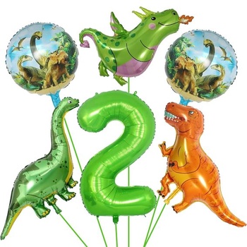 Dinosaurie balóniky pre 2ročné deti, 6 kusov dinosaurích…