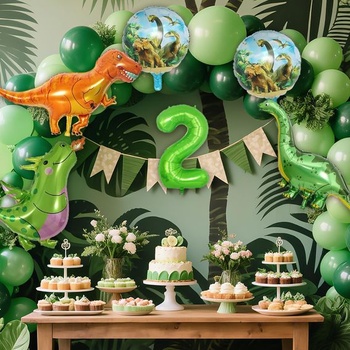 Dinosaurie balóniky pre 2ročné deti, 6 kusov dinosaurích balónikov, héliové balóniky s dinosaurými balónikmi