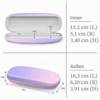 Pouzdro na brýle FINTIE Hardcase pro ženy i muže, velikost S, fantasy ombre