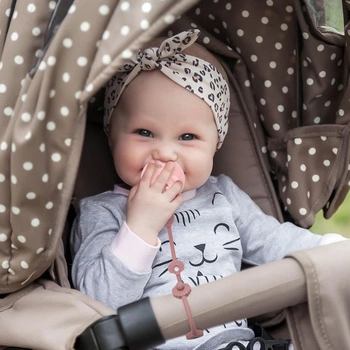 Silikónová retiazka na cumlík pre bábätká CLDY, retiazka na cumlík, miska na cumlík, modrá, zelená,