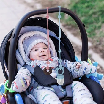 Silikónová retiazka na cumlík pre bábätká CLDY, retiazka na cumlík, miska na cumlík, modrá, zelená,