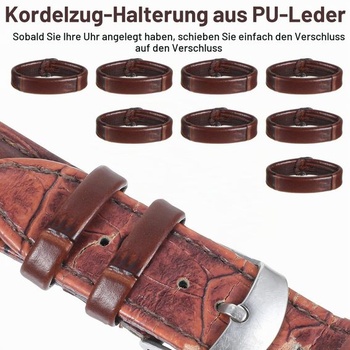 Náhradné kožené pútka Mabor z 8 kusov pre 20mm remienky na hodinky, robustné náhradné pútka,