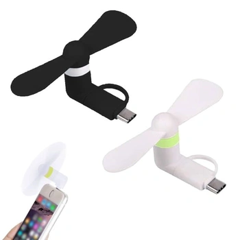 Cerioll 2 mini ventilátory na telefón, 2 v 1 mini…